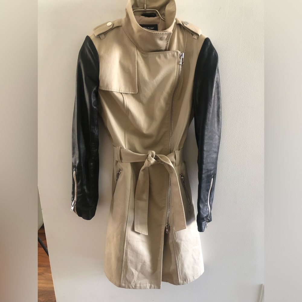 Mackage funnel neck moto trench coat size XS/S